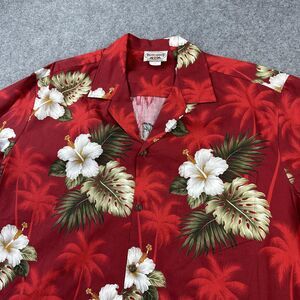 Pacific Legend Apparel Shirt Mens XL Red Hawaiian Aloha Short Sleeve Hawaii USA